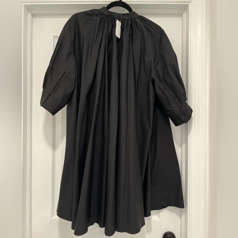 Alexander McQueen Elbow Puffy-Sleeve Trapeze Dress - Picture 4 of 12